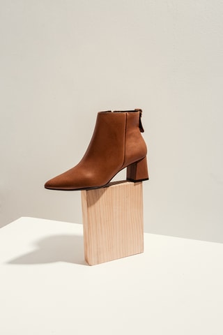 Botines de piel napa - Camel