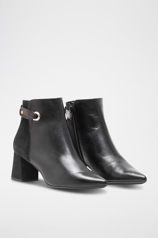 Botines de piel - Negro
