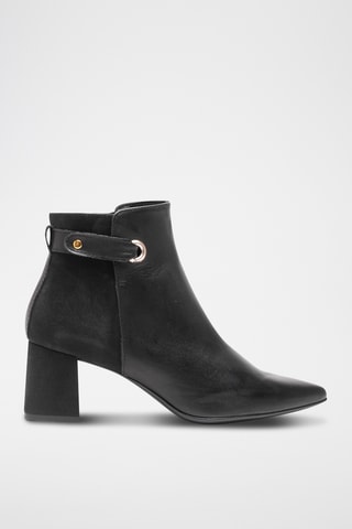 Botines de piel - Negro