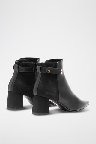 Botines de piel - Negro