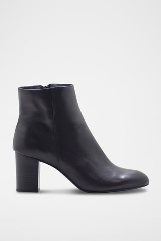 Botines de piel - Negro