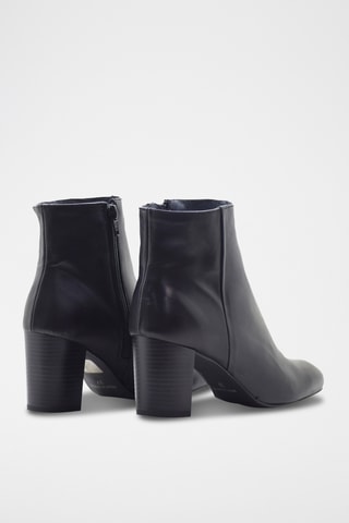 Botines de piel - Negro