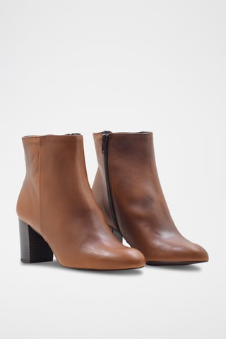 Botines de piel - Marrón