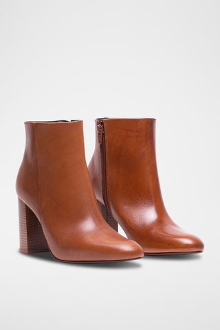 Botines de piel - Marrón