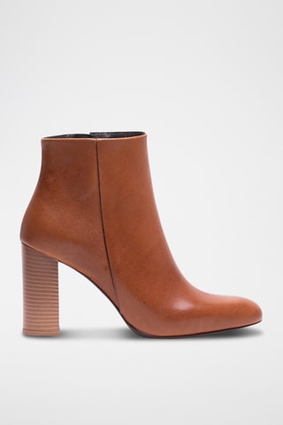 Botines de piel - Marrón