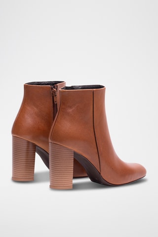 Botines de piel - Marrón