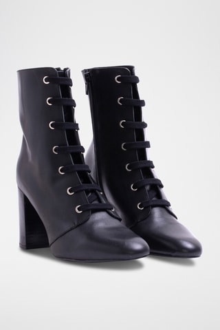 Botines de piel napa - Negro