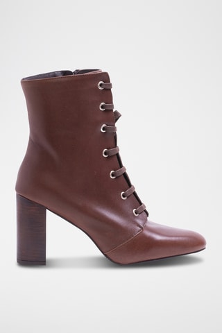 Botines de piel napa - Marrón