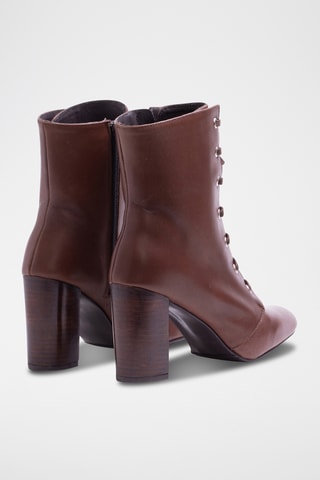 Botines de piel napa - Marrón