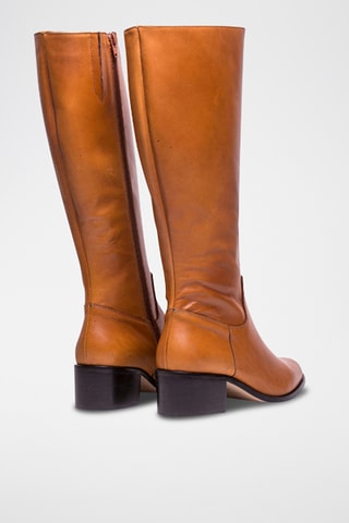 Botines de piel - Marrón