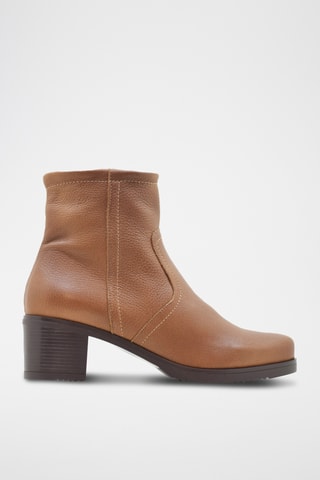 Botines de piel - Marrón