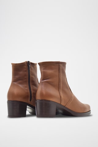 Botines de piel - Marrón