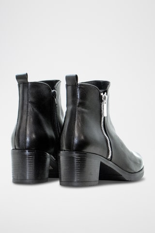 Botines de piel - Negro
