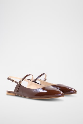 Bailarinas de piel de charol - Marrón