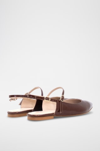 Bailarinas de piel de charol - Marrón