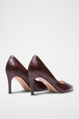 Zapatos de piel de tacón - Marrón