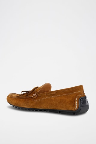 Sapatos de vela em couro 
Castanho