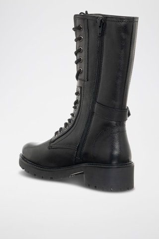 Botas em couro Preto