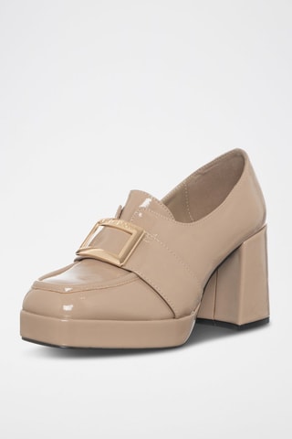 Mocassins de salto - Bege