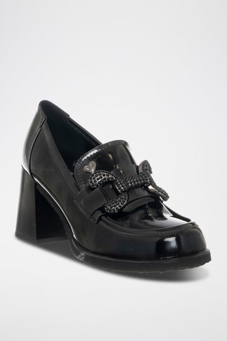 Mocassins com fivela envernizados - Preto