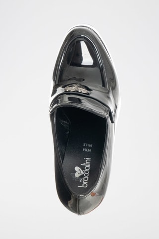 Mocassins com fivela envernizados - Preto