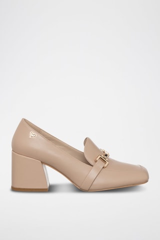 Mocassins de salto - Nude