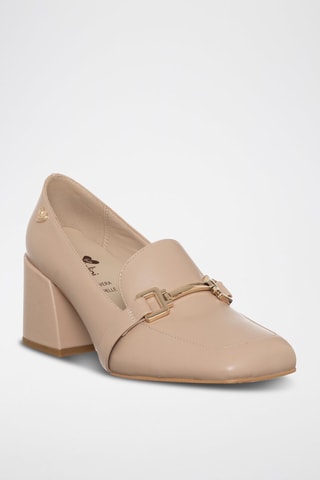 Mocassins de salto - Nude