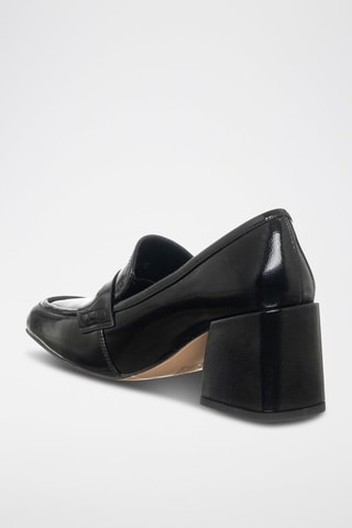 Mocassins envernizados de salto - Preto