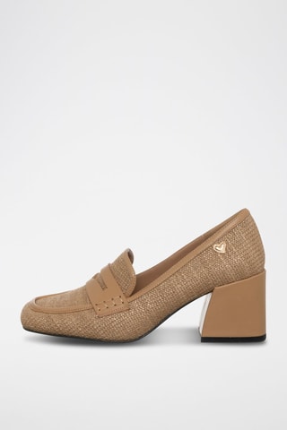 Mocassins de salto - Camel
