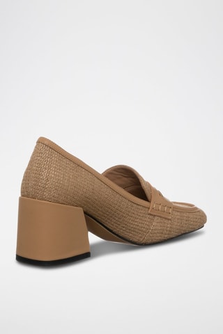 Mocassins de salto - Camel