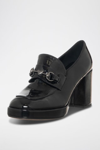 Mocassins com fivela envernizados - Preto