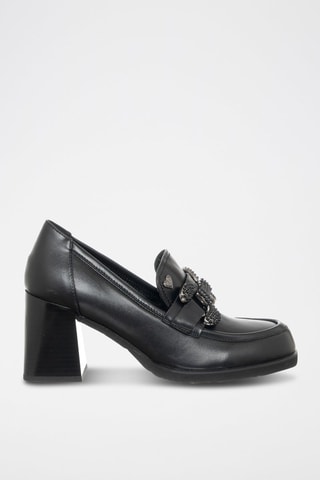 Mocassins de salto - Preto