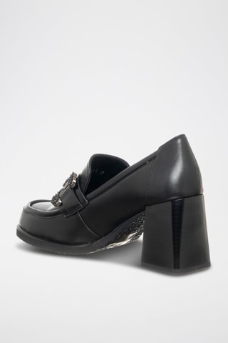 Mocassins de salto - Preto