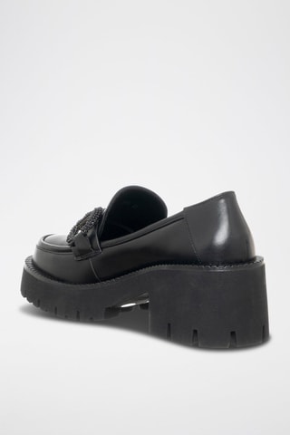 Mocassins de salto - Preto 