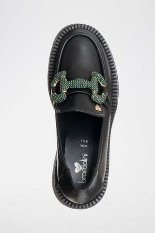 Mocassins de salto - Preto 