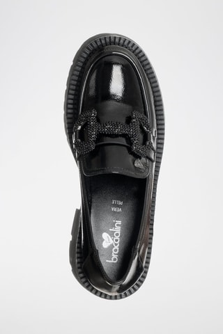 Mocassins com fivela envernizados - Preto 