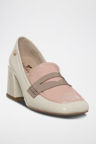 Mocassins com fivela envernizados - Cru