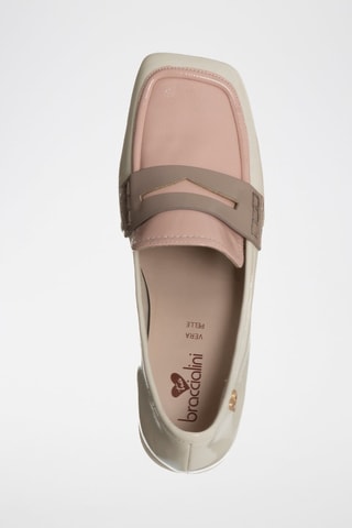 Mocassins com fivela envernizados - Cru