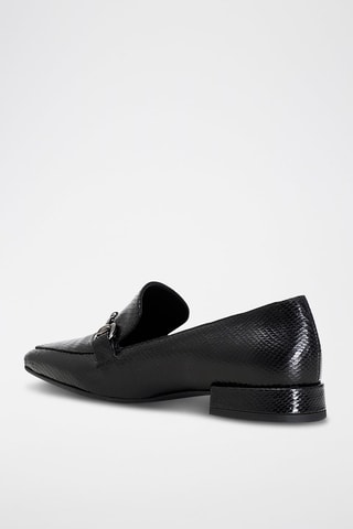 Mocassins em couro 
Preto