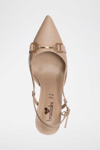 Sapatos de salto com tira - Nude