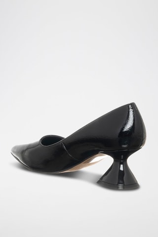 Sapatos de salto em couro vegan - Preto - Braccialini