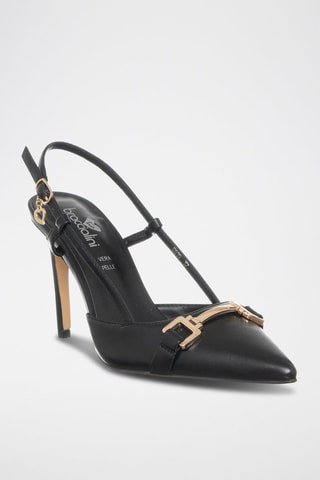 Sapatos de salto com tira - Preto