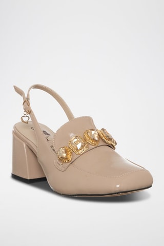 Sapatos de salto envernizados - Bege - Tua By Braccialini