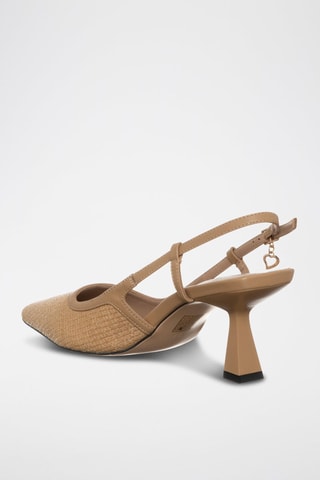 Sapatos de salto com tira - Bege