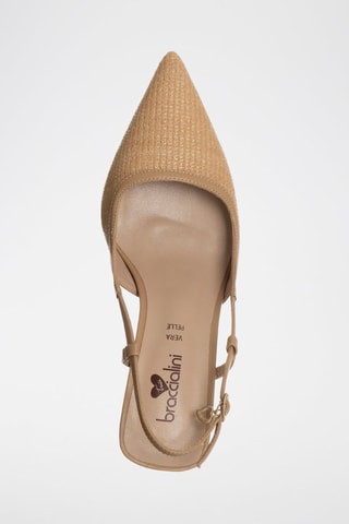 Sapatos de salto com tira - Bege