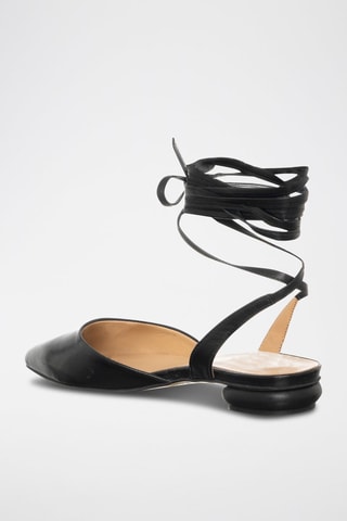 Sabrinas de couro Preto