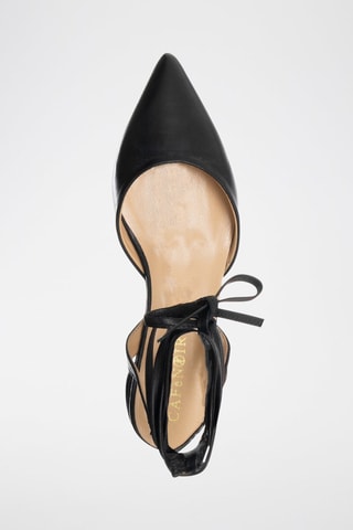 Sabrinas de couro Preto