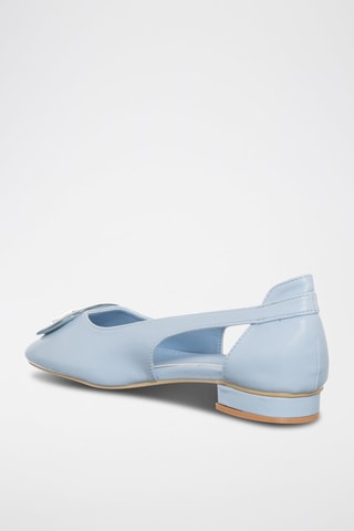 Sabrinas em couro Azul-celeste