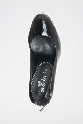 Babies de salto envernizadas - Preto