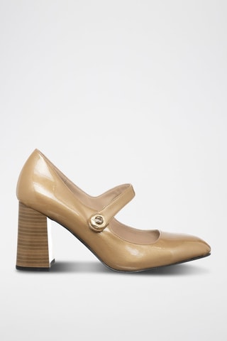 Babies com salto envernizados - Bege - Tua By Braccialini